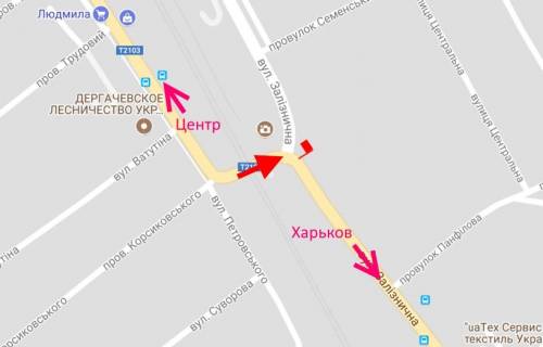 Billboard B in Kharkiv highway Dergaci-st. Zaliznicna pereizd u bik Harkova scheme