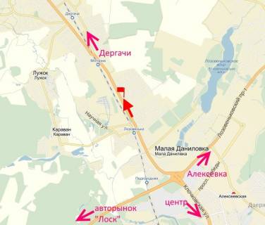 Билборд A в Малій Данилівці, 3х6  Траса Харків-Дергачі-Мала Данилівка-котеджне сел. "Поле чудес"-у бік Дергачів-низ-етажерка №1 схема