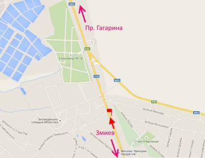Билборд A в Харькове Пр-т Аерокосмічний - розв'язка з кільцевою- біля АЗС "ОВІС"-прапорець №1-в центр схема