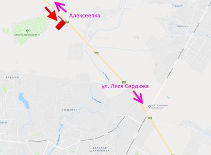 Билборд A в Харькове Окружная дорога-497 км в ст. Салтовки схема
