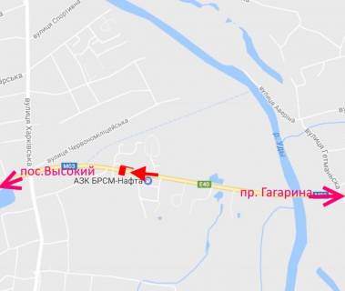Билборд A в Покотиловке, 3х6  Сімферопольське шосе-біля АЗС Motto-прапорець №8-з центру схема