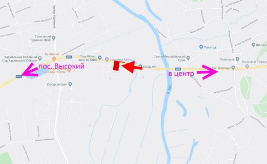 Билборд A в Харькове Сімферопольське шосе-біля АЗС Motto-прапорець №2-з центру схема