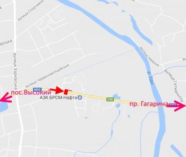 Билборд B в Покотиловке, 3х6  Сімферопольське шосе-біля АЗС Motto-прапорець №8-в центр схема