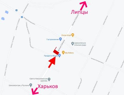 Билборд B в Циркунах сел. Циркуни-вул. Соборна - біля маркету Продукти впрок - у бік сел. Липці-низ схема