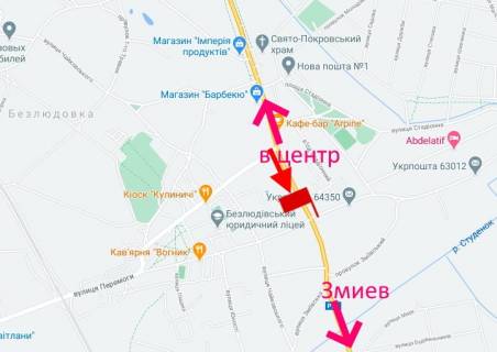 Билборд B в Харькове Пр-т Аерокосмічний - Безлюдівка-прапорець №3-із центру схема