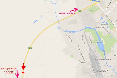 Билборд B в Харькове Кільцева дорога-478 км біля АЗС "Маршалл" у бік авторинку "ЛОСК" схема