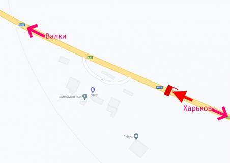 Billboard A in Kharkiv highway Trasa Kiiv-Harkiv-461 km-bila AZS OVIS u r-ni Lubotina -praporec' No1-u bik Valok scheme