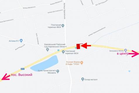 Билборд A в Покотиловке, 3х6  Сімферопольське шосе-вул. Харківська -поворот на Бабаї -прапорець №2-з центру схема