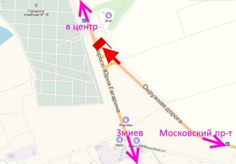 Билборд A в Харькове, 3х6  просп. Аерокосмічний -розв'язка з кільцевою -в центр схема