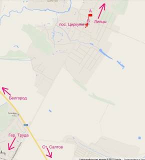Билборд B в Циркунах, 3х6  Циркуни в центрі селища (у бік сел. Липці) схема