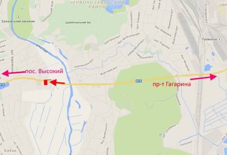 Билборд A в Покотиловке, 3х6  Сімферопольське шосе-біля АЗС Motto-прапорець №4-з центру схема