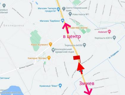 Билборд A в Безлюдовке, 3х6  Пр-т Аерокосмічний - Безлюдівка-прапорець №2-в центр схема