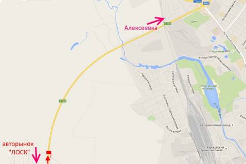 Билборд A в Харькове Кільцева дорога-478 км біля АЗС "Маршалл" у бік Олексіївки схема
