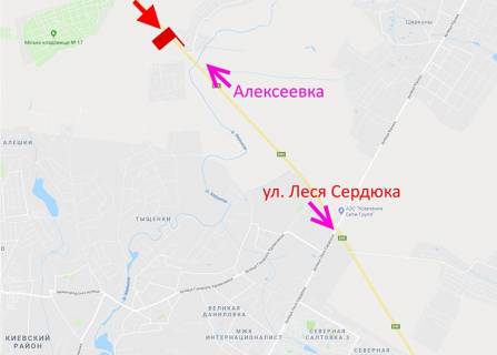 Билборд B в трасах Харкова, 3х6  Кільцева дорога-498 км біля АЗС Prime- у бік Салтівки схема