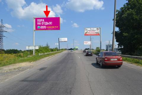 Білборд, Бігборд (Борд)  B у Харкові, 3х6  Клочківська - розв'язка з кільцевою-прапорець №4-в центр Фото 1