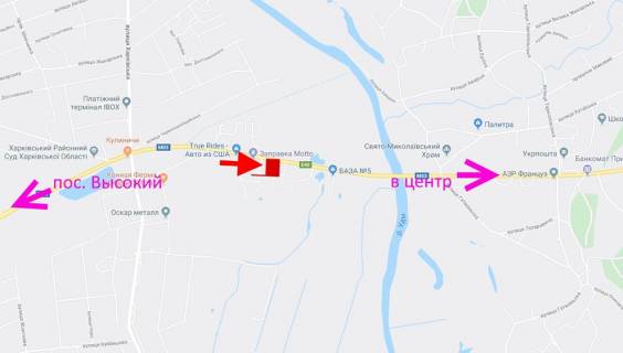 Билборд A в Харькове Сімферопольське шосе-біля АЗС Motto-прапорець №3-в центр схема