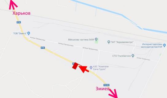Білборд, Бігборд (Борд)  A на трасах Харківської області, 3х6  сел. Васищеве- в р-ні вул Промислова-біля АЗС ОВІС-у ст. Харкова -верх схема