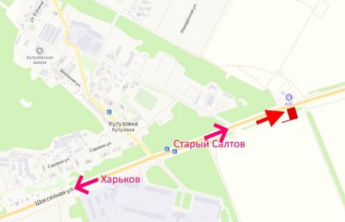 Билборд A в Кутузівці, 3х6  Салтівське шосе-сел. Кутузівка-прапорець №3-у бік Ст. Салтова схема
