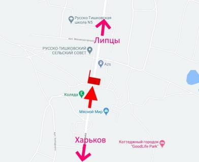 Білборд, Бігборд (Борд)  B у ,  сел. Черкаські Тишки біля ресторану "Коляда" - у бік сел. Липці схема