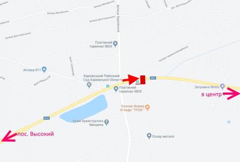 Billboard A in , 3х6  Simferopol's'ke sose-st. Harkivs'ka -povorot na Babai -praporec' No3-v centr scheme