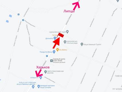 Билборд B в Циркунах сел. Циркуни-вул. Соборна-вул. Кооперативна-у бік сел. Липці схема