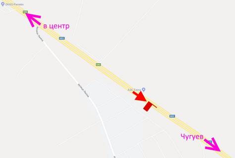 Білборд, Бігборд (Борд)  A на трасах Харківської області, 3х6  Московський пр-т - Ростовська траса - АЗС Аеліта-4-виїзд з міста схема