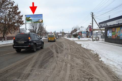 Билборд B в Мерефе Мерефа-вул. Дніпровська-біля маркету АТБ-прапорець №2-у бік сел. Селекційне фото 1