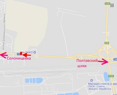 Билборд A в Харькове вул.Залютинська -біля АЗС ОККО-4-із центру схема