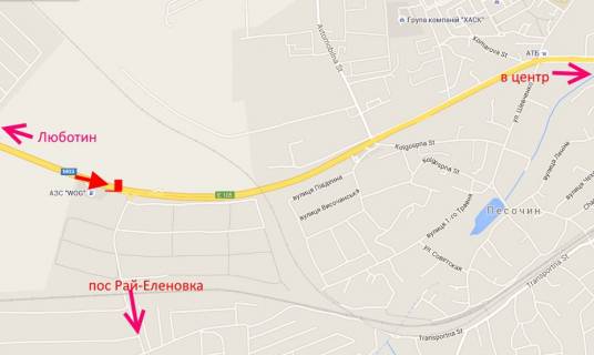 Billboard A in Kharkiv highway, 3х6  Trasa Kiiv-Harkiv-Dovzans'kij bila AZS WOG-sel. Raj-Elenivka (u bik Harkova) scheme