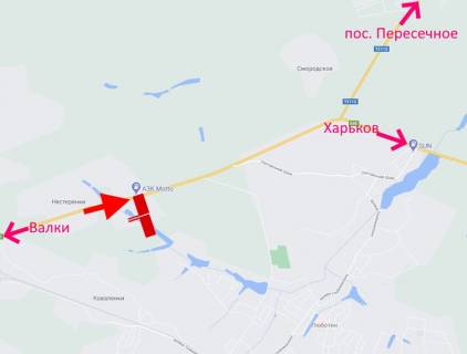 Билборд A на трассах Харьковской области, 3х6  Траса Київ-Харків-сел. Нестеренки біля АЗС Motto-права - у бік Харкова схема