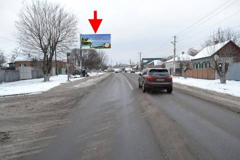 Билборд B в Мерефе Мерефа-вул. Дніпровська-вул. Леонівська - поворот на вокзал - у бік Харкова фото 1