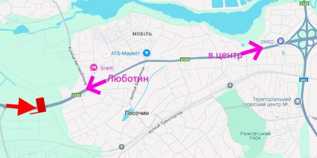Білборд, Бігборд (Борд)  A у Харкові Естакада-сел.Пісочин-в'їзд у місто схема