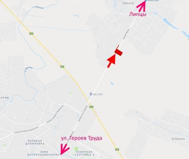 Билборд B в Циркунах, 3х6  вул. Леся Сердюка -Кільцева дорога-9-із центру схема