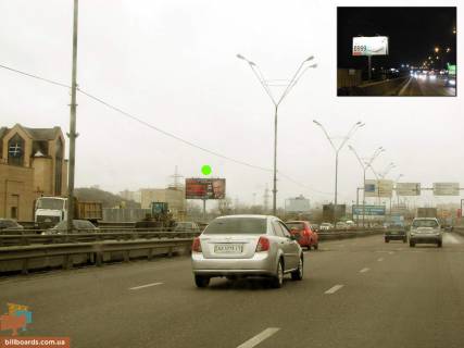 Билборд B в Киеве Південний міст - вул. Промислова, в напрямку центру з Лівого берега (Голосіївський район) фото 1