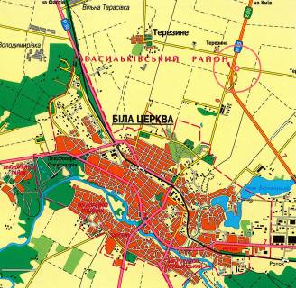 Billboard A in Kiev roads, 3х6  Bila Cerkva, KP policii; M-05 Kiiv-Odesa 16, km 78+100 m, livoruc; viizd z BC v napramku Kieva, transportna rozv'azka (z'izd z mostu), bord pracue na 2 potoki scheme