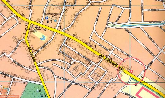 Билборд A в Борисполе, 3х6  Бориспіль, вул. Київський шлях, 204; праворуч світлофор, перед поворотом на вул. Каховську, напрямок руху з Києва схема