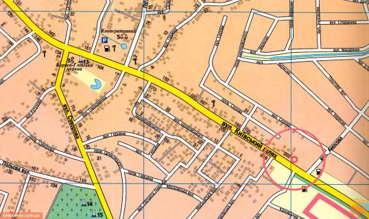Билборд B в Борисполе, 3х6  Бориспіль, вул. Київський шлях, 204; праворуч за пов. на вул. Каховську, біля авт. зупинки, напрямок в бік Києва схема