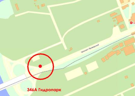 Билборд A в Киеве мост Метро (Гидропарк), Броварской просп., въезд на мост Метро со стороны левого берега (призма) схема