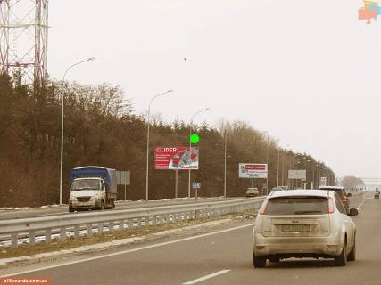 Билборд B в Иванков, 3х6  А/д М-03 Київ-Полтава-Харків 08; км 48+100 м, ліворуч / з Києва; виїзд з АЗС на межі с. Іванків фото 1