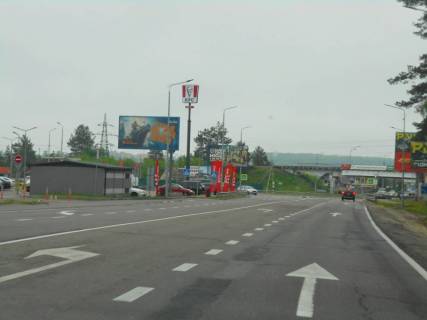 Билборд B в Гостомеле, 6х3  м. Буча-м. Гостомель, траса М-07 "Київ-Ковель", км 23+920 право, вул. Гостомельське шосе-вул. Свято-Покровська, розвилка Ірпінь-Гостомель-Буча, парковка Фора, KFC, поворот на Гостомель, Ірпінь, напрямок на Ірпінь фото 1