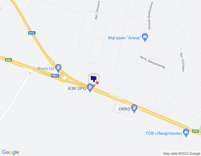 Билборд A в Иванков, 6х3  с. Іванків, харківська траса, траса М-03 "Київ-Харків", км 45+050 ліво, навпроти АЗС UPG, за 300м до розв'язки з автошляхом Р03 та АЗС Brent Oil, через 250м після автобусної зупинки та АЗС ОККО схема