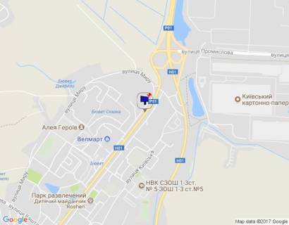Білборд, Бігборд (Борд)  A у Обухові м. Обухів, вул. Київська, 123 (в''їзд в Обухів з Києва, Українки) схема
