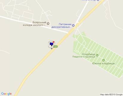 Билборд A в Киеве c. Віта-Поштова, траса М-05 Київ-Одеса, км 22+410 право, через 370м після повороту на Боярку схема