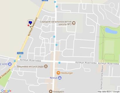 Билборд B в Вишневое м. Вишневе, вул. Київська, 1/5, перед поворотом на вул. Європейська, ЦЕНТР РЕМОНТУ КОРОБОК ПЕРЕДАЧ схема