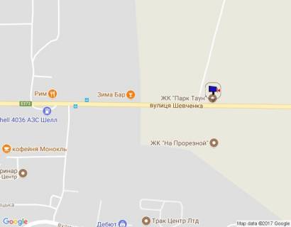 Билборд A в Буче м. Буча, траса М-07, км 25+300 право, вул. Шевченка, на перехресті (світлофорі), заїзд до ЖК "Парк Таун", ЖК "На Прорізній", верх схема