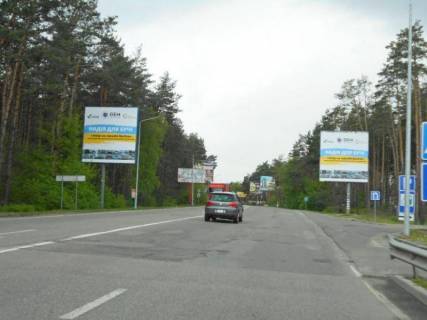 Билборд B в Ирпене, 6х3  м. Ірпінь, траса М-07 "Київ-Ковель", км 23+950 ліво, вул. Свято-Покровська, 30А, розвилка Ірпінь-Гостомель-Буча,  в'їзд у Бучу, верх фото 1