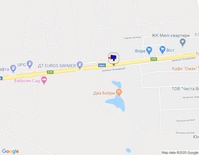 Билборд A в Миле с. Мила, траса М-06 Київ-Чоп (Житомир), км 26+650 ліво, за 400м до магазину "Фора", ЖК Милі Квавртири, біля садового центру  схема
