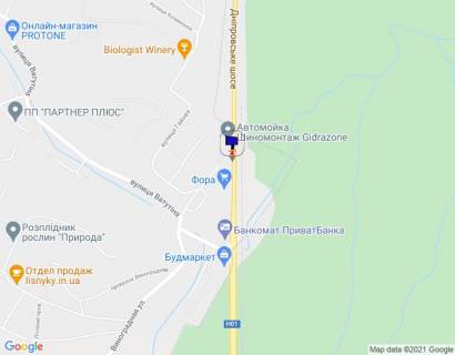 Билборд B в Лесниках (Тернопольской обл), 6х3  Дніпровське шосе, траса Н-01 "Київ-Знам'янка", км 20+450 право, через 350м після повороту на с. Лісники, верх схема