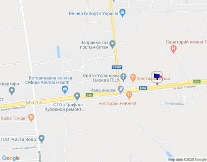 Билборд A в Капітанівке, 6х3  с. Капітанівка, траса М-06 "Київ-Чоп" (Житомир), км 24+400 право, за 420м до АЗС АМІС та повороту на Ворзель, за 280м до Мега Маркету схема