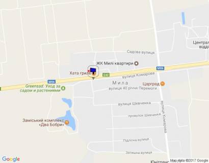 Billboard A in With. Mila, 6х3  s. Mila, trasa M-06 "Kiiv-Cop" (Zitomir), km 26+300 livo, pered povorotom na s. Petruski scheme